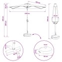 PARASOL OGRODOWY Z OŚWIETLENIEM LED I PODSTAWĄ 2,7 X 2,7 M