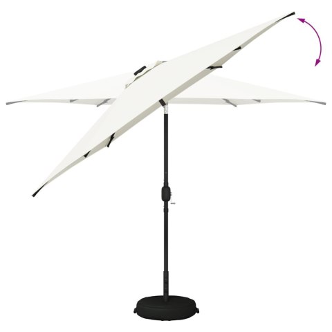 PARASOL OGRODOWY Z LED-OWYMI LAMPKAMI 300X300CM POLIESTER