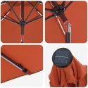 PARASOL OGRODOWY Z LED-OWYMI LAMPKAMI 300X300CM POLIESTER