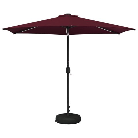 PARASOL OGRODOWY Z LED-OWYMI LAMPKAMI 300X300CM POLIESTER