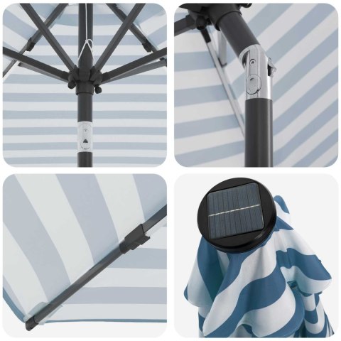 PARASOL OGRODOWY Z LED-OWYMI LAMPKAMI 300X300CM POLIESTER