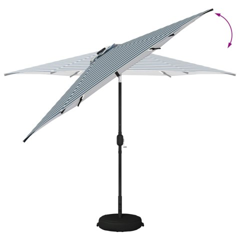 PARASOL OGRODOWY Z LED-OWYMI LAMPKAMI 300X300CM POLIESTER