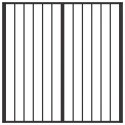 VidaXL Bramka dla psa 2 pcs Czarny 100 x 100 cm Stal Galwanizowana