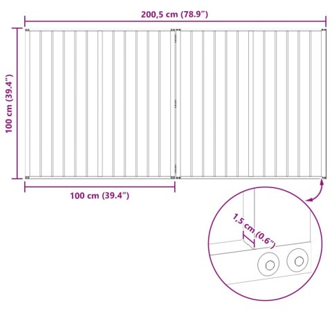 VidaXL Bramka dla psa 2 pcs Czarny 100 x 100 cm Stal Galwanizowana