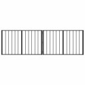 VidaXL Bramka dla psa 2 pcs Czarny 100 x 60 cm Stal Galwanizowana