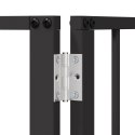 VidaXL Bramka dla psa 2 pcs Czarny 100 x 80 cm Stal Galwanizowana