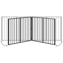 VidaXL Bramka dla psa 2 pcs Czarny 100 x 80 cm Stal Galwanizowana