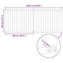 VidaXL Bramka dla psa 2 pcs Czarny 100 x 80 cm Stal Galwanizowana