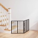 VidaXL Bramka dla psa 2 pcs Czarny 60 x 60 cm Stal Galwanizowana
