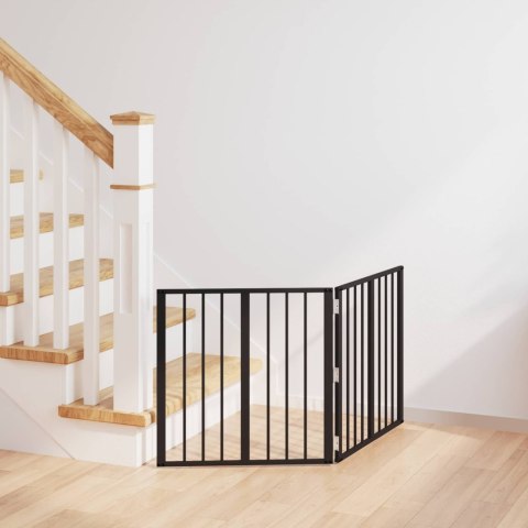 VidaXL Bramka dla psa 2 pcs Czarny 60 x 60 cm Stal Galwanizowana