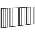 VidaXL Bramka dla psa 2 pcs Czarny 60 x 60 cm Stal Galwanizowana