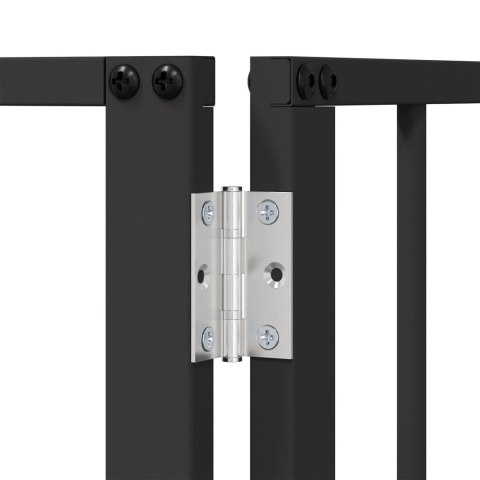 VidaXL Bramka dla psa 2 pcs Czarny 60 x 60 cm Stal Galwanizowana
