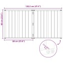 VidaXL Bramka dla psa 2 pcs Czarny 60 x 60 cm Stal Galwanizowana