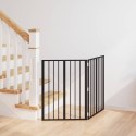 VidaXL Bramka dla psa 2 pcs Czarny 60 x 80 cm Stal Galwanizowana