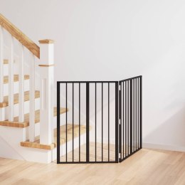 VidaXL Bramka dla psa 2 pcs Czarny 60 x 80 cm Stal Galwanizowana