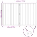VidaXL Bramka dla psa 2 pcs Czarny 60 x 80 cm Stal Galwanizowana