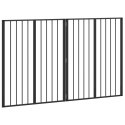 VidaXL Bramka dla psa 2 pcs Czarny 80 x 100 cm Stal Galwanizowana