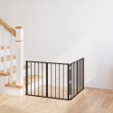VidaXL Bramka dla psa 2 pcs Czarny 80 x 60 cm Stal Galwanizowana