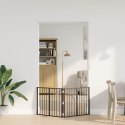 VidaXL Bramka dla psa 2 pcs Czarny 80 x 60 cm Stal Galwanizowana
