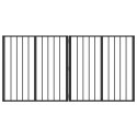 VidaXL Bramka dla psa 2 pcs Czarny 80 x 80 cm Stal Galwanizowana