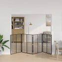 VidaXL Bramka dla psa 4 pcs Czarny 100 x 100 cm Stal Galwanizowana