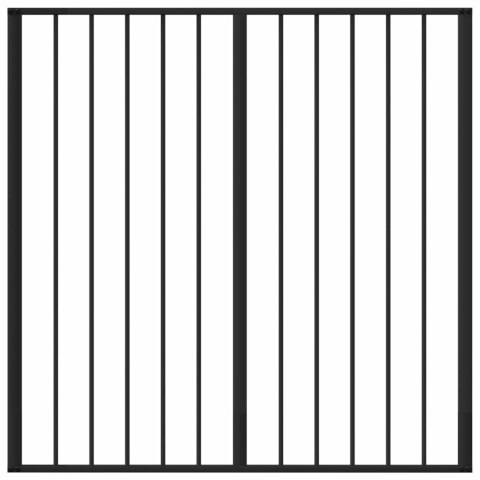 VidaXL Bramka dla psa 4 pcs Czarny 100 x 100 cm Stal Galwanizowana