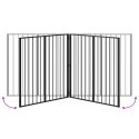 VidaXL Bramka dla psa 4 pcs Czarny 100 x 100 cm Stal Galwanizowana