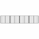 VidaXL Bramka dla psa 4 pcs Czarny 100 x 80 cm Stal Galwanizowana