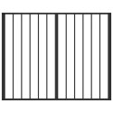 VidaXL Bramka dla psa 4 pcs Czarny 100 x 80 cm Stal Galwanizowana