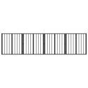 VidaXL Bramka dla psa 4 pcs Czarny 60 x 60 cm Stal Galwanizowana