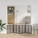 VidaXL Bramka dla psa 4 pcs Czarny 60 x 60 cm Stal Galwanizowana