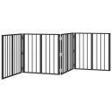 VidaXL Bramka dla psa 4 pcs Czarny 60 x 60 cm Stal Galwanizowana