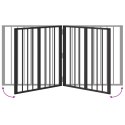 VidaXL Bramka dla psa 4 pcs Czarny 60 x 60 cm Stal Galwanizowana