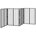 VidaXL Bramka dla psa 4 pcs Czarny 60 x 80 cm Stal Galwanizowana