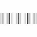 VidaXL Bramka dla psa 4 pcs Czarny 80 x 100 cm Stal Galwanizowana