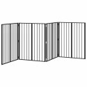 VidaXL Bramka dla psa 4 pcs Czarny 80 x 100 cm Stal Galwanizowana