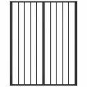 VidaXL Bramka dla psa 4 pcs Czarny 80 x 100 cm Stal Galwanizowana