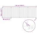 VidaXL Bramka dla psa 4 pcs Czarny 80 x 100 cm Stal Galwanizowana