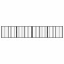 VidaXL Bramka dla psa 4 pcs Czarny 80 x 60 cm Stal Galwanizowana