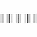 VidaXL Bramka dla psa 4 pcs Czarny 80 x 80 cm Stal Galwanizowana