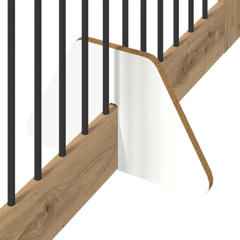 VidaXL Bramka dla psów z podpórkami 2 pcs Dąb artisan 100 x 100 cm