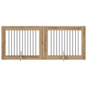 VidaXL Bramka dla psów z podpórkami 2 pcs Dąb artisan 100 x 80 cm