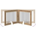 VidaXL Bramka dla psów z podpórkami 2 pcs Dąb artisan 100 x 80 cm