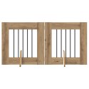 VidaXL Bramka dla psów z podpórkami 2 pcs Dąb artisan 60 x 60 cm