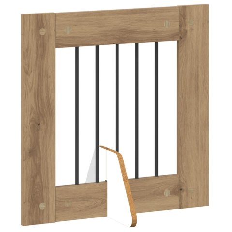 VidaXL Bramka dla psów z podpórkami 2 pcs Dąb artisan 60 x 60 cm