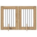 VidaXL Bramka dla psów z podpórkami 2 pcs Dąb artisan 60 x 80 cm