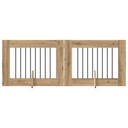 VidaXL Bramka dla psów z podpórkami 2 pcs Dąb artisan 80 x 60 cm