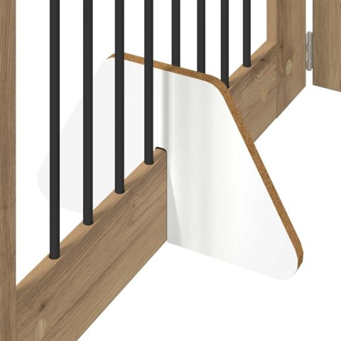 VidaXL Bramka dla psów z podpórkami 2 pcs Dąb artisan 80 x 60 cm