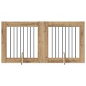 VidaXL Bramka dla psów z podpórkami 2 pcs Dąb artisan 80 x 80 cm