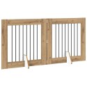 VidaXL Bramka dla psów z podpórkami 2 pcs Dąb artisan 80 x 80 cm